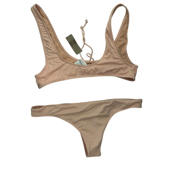 NWT J.Crew Pale Pink Playa Bikini. Top Size M and Bottom Size S - Picture 2 of 4